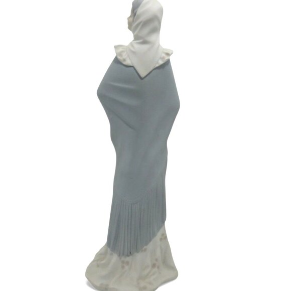 NAO By Lladro Woman with Fan Porcelain Figurine from Spain Vintage 12" Tall - Picture 6 of 10